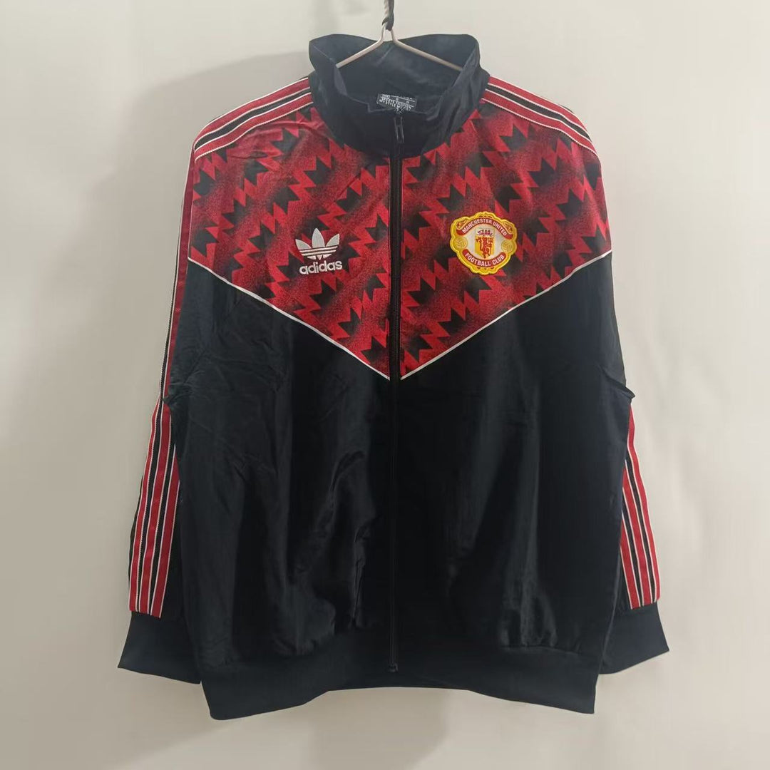 Manchester United Windbreaker Jacket - Black/Red