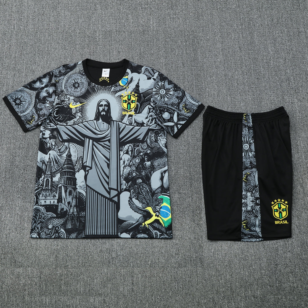 Brazil 2025/26 Training Kit - Black/Gray