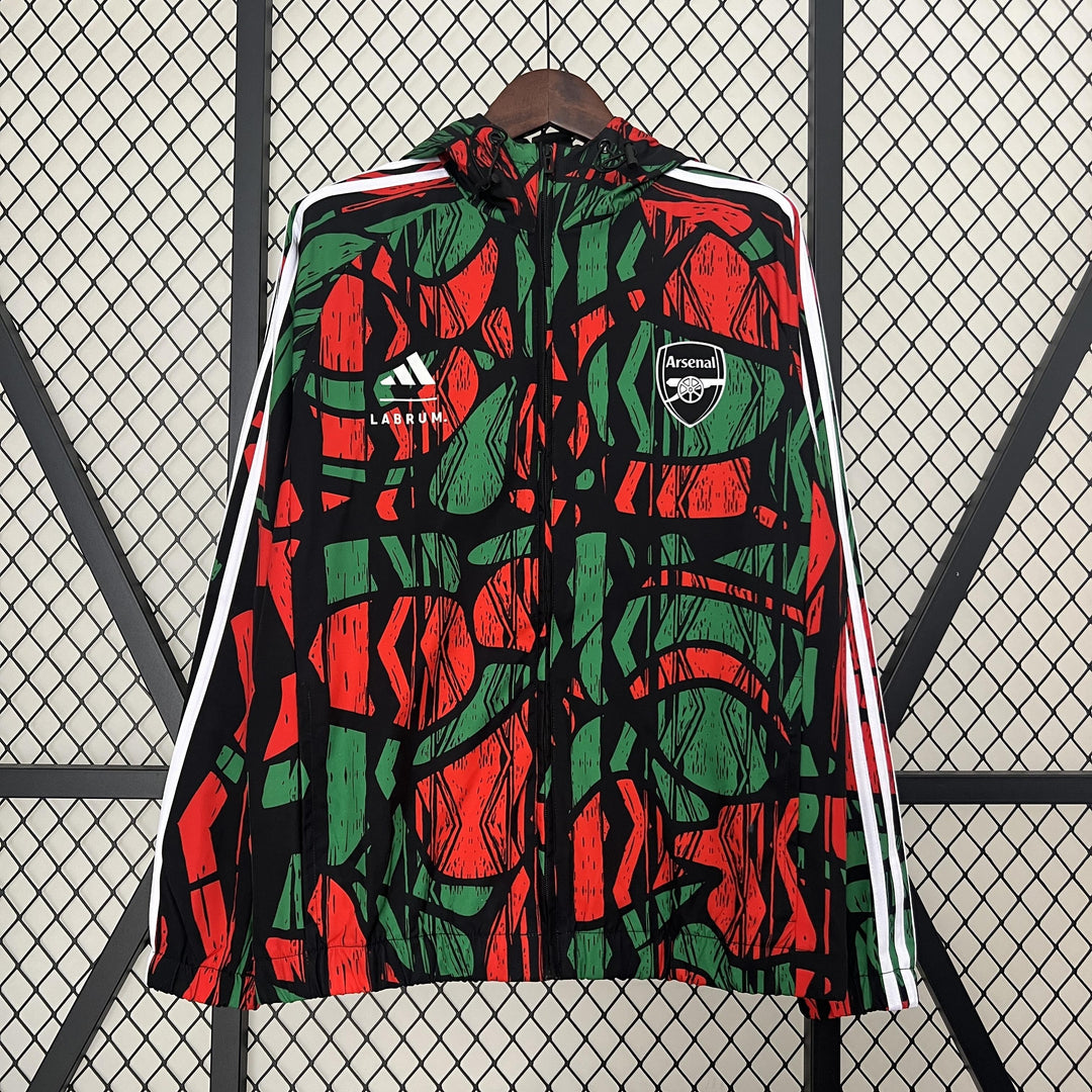 Arsenal 2024/25 Windbreaker Jacket - Red/Green