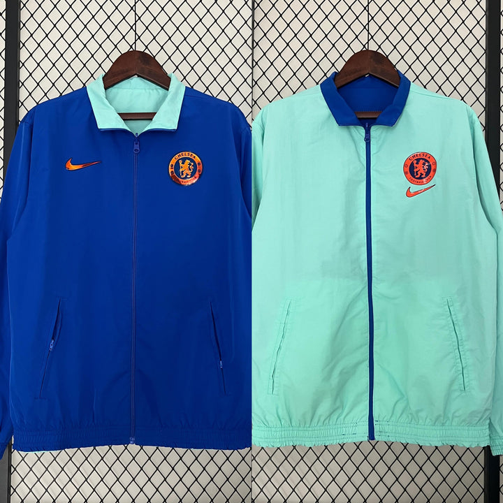 Chelsea Reversible Windbreaker Jacket - Blue/Turquoise