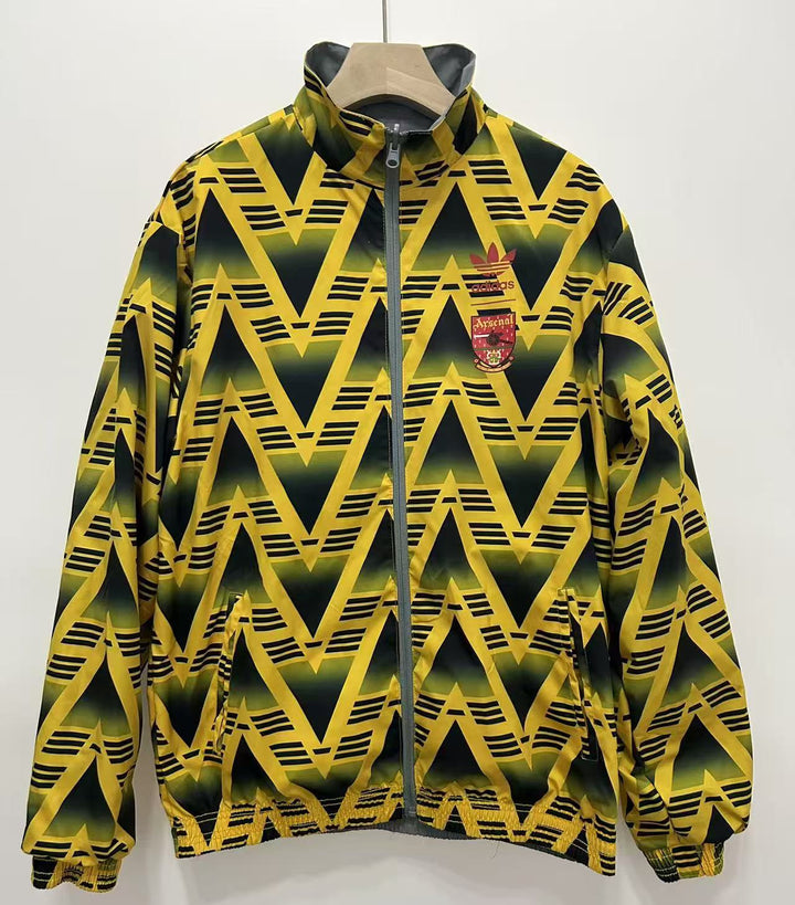 Arsenal 1991 Reversible Windbreaker Jacket - Yellow/Gray