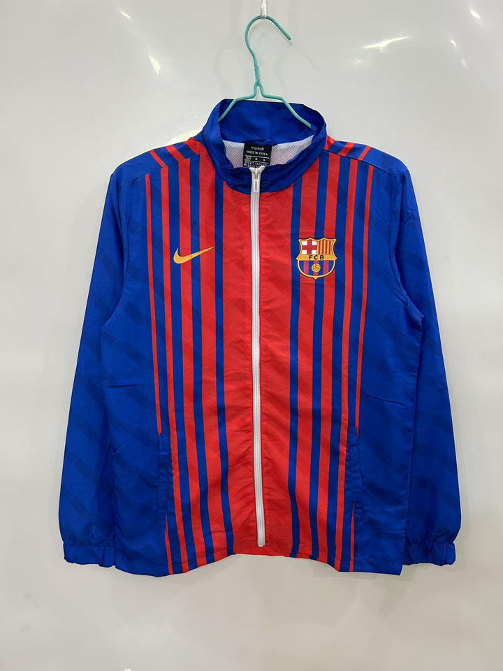 Barcelona Windbreaker Jacket - Blue/Red