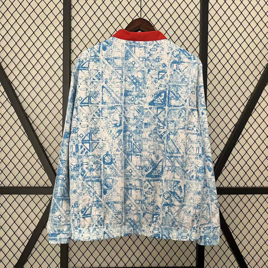 Portugal Reversible Windbreaker Jacket - White/Red