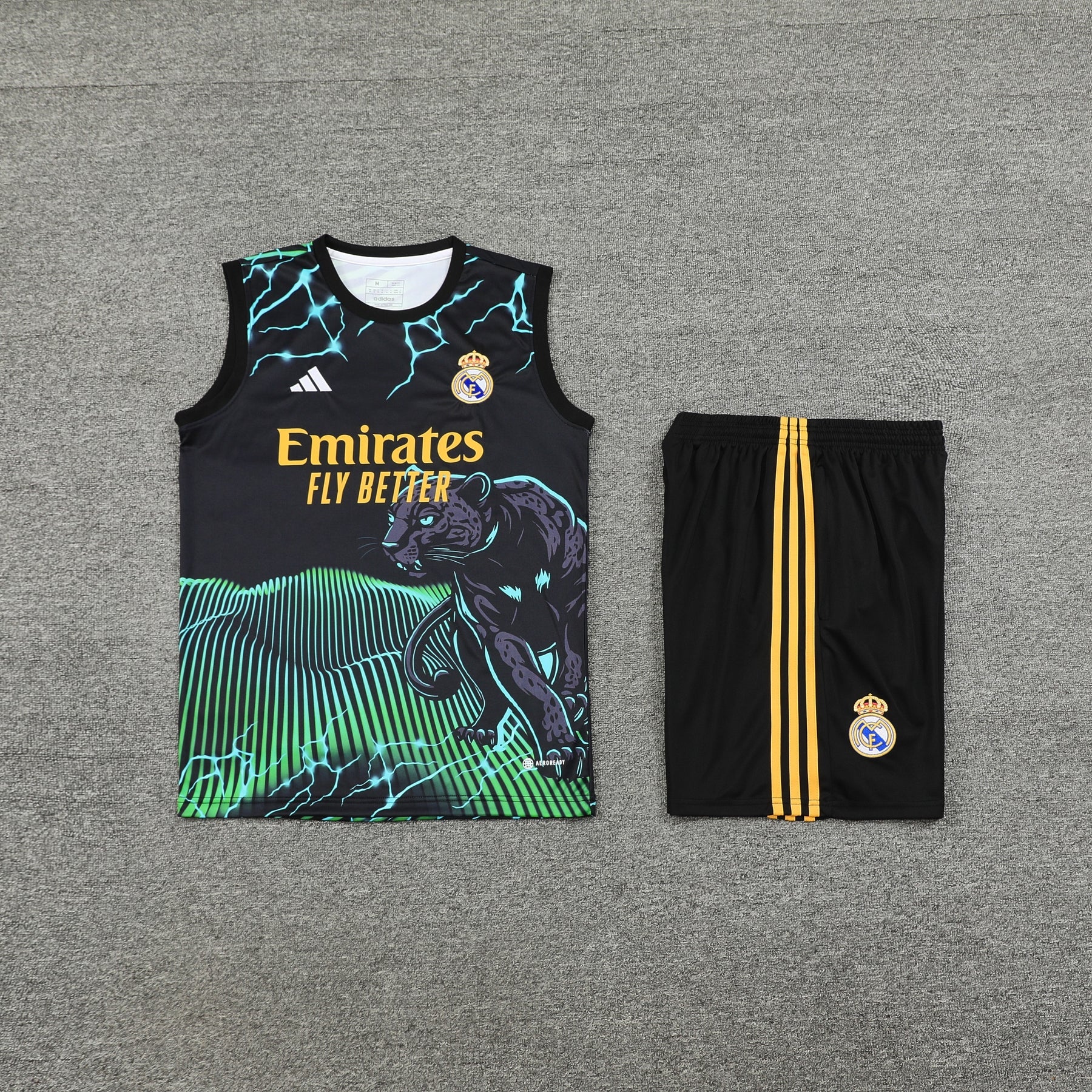 REAL MADRID TANK TOP SET 24/25 - PANTHER GREEN