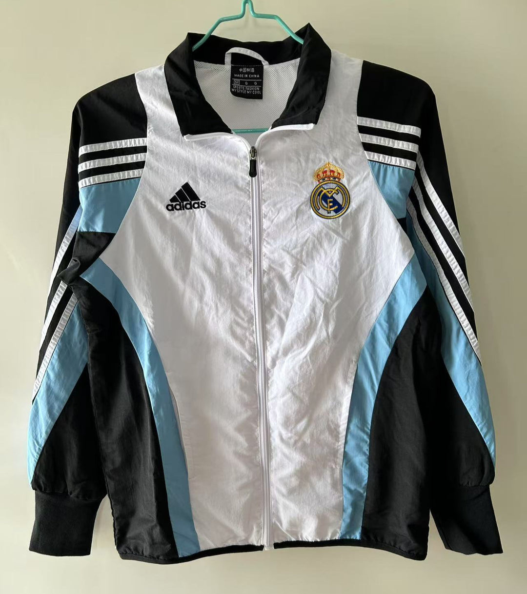 Real Madrid Windbreaker Jacket - White/Light Blue
