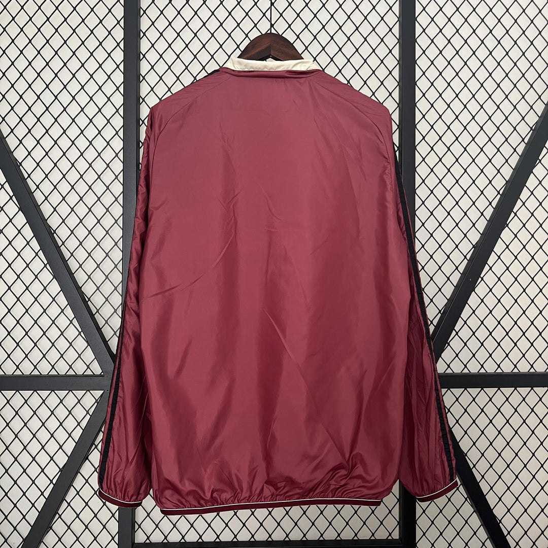 Belgium Reversible Windbreaker Jacket - Burgundy/Off-White