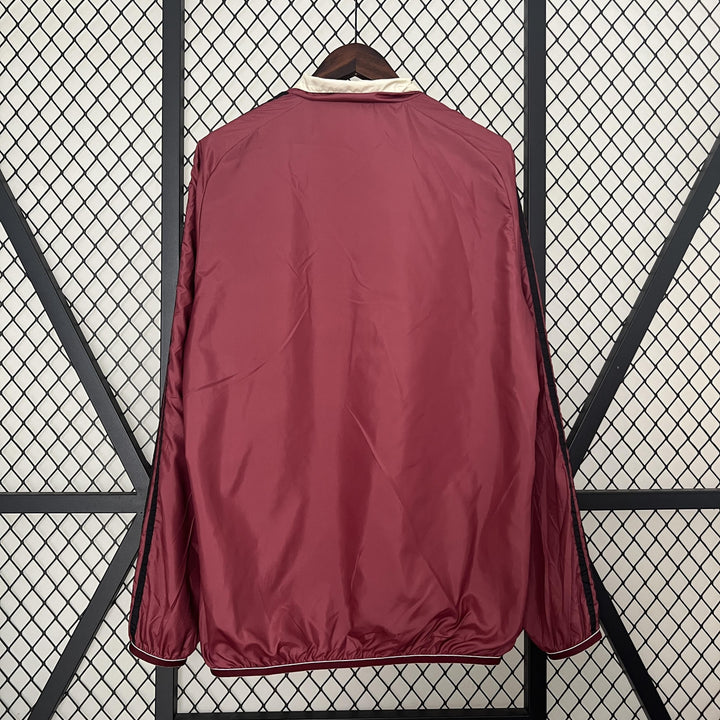 Belgium Reversible Windbreaker Jacket - Burgundy/Off-White