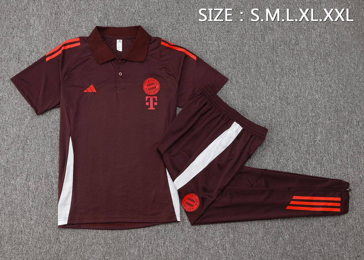 Bayern Munich 2024/25 Polo Set - Wine