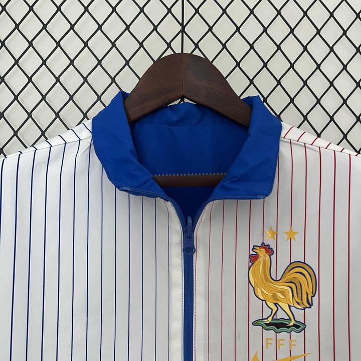 France Reversible Windbreaker Jacket - White/Blue