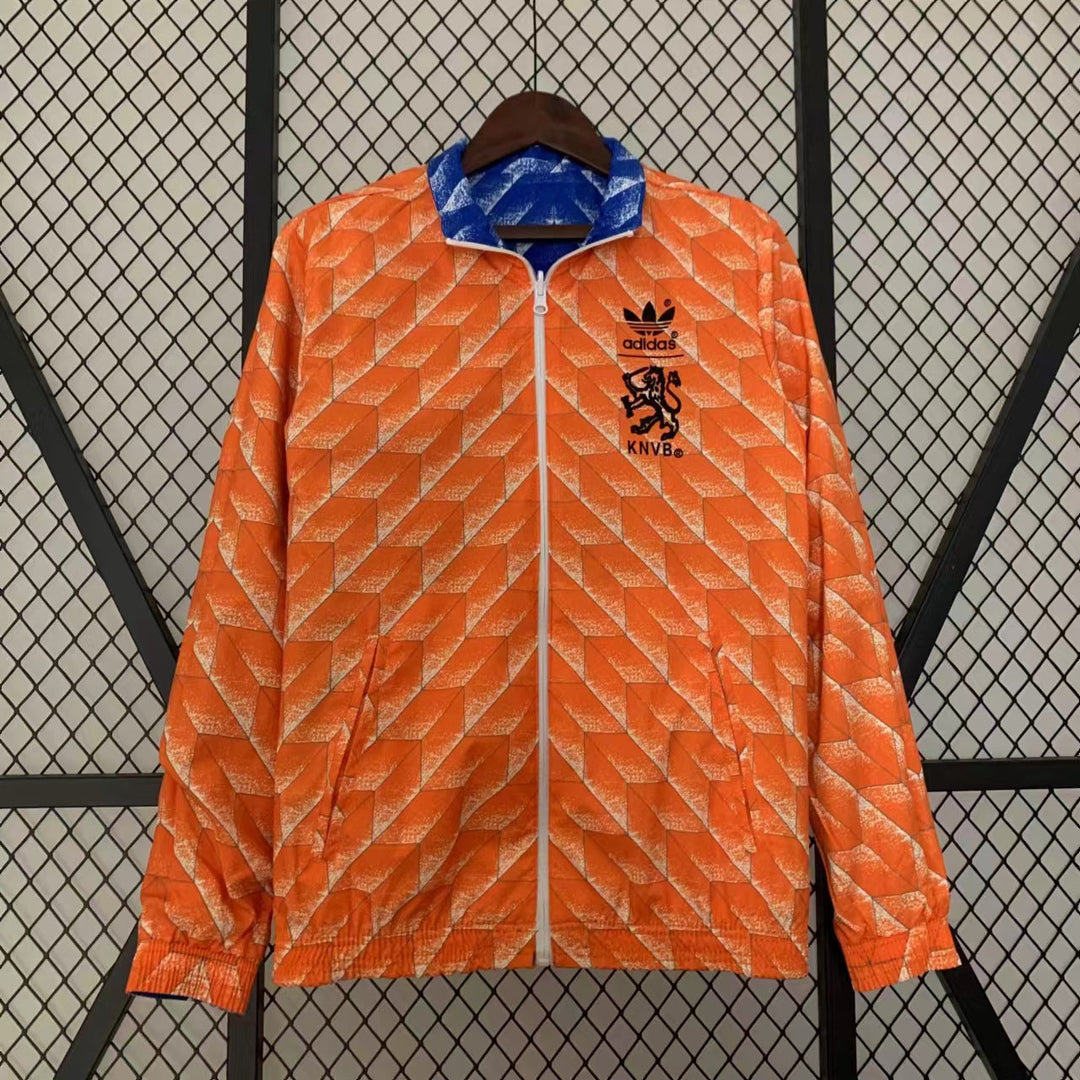 Netherlands Reversible Windbreaker Jacket - Orange/Blue