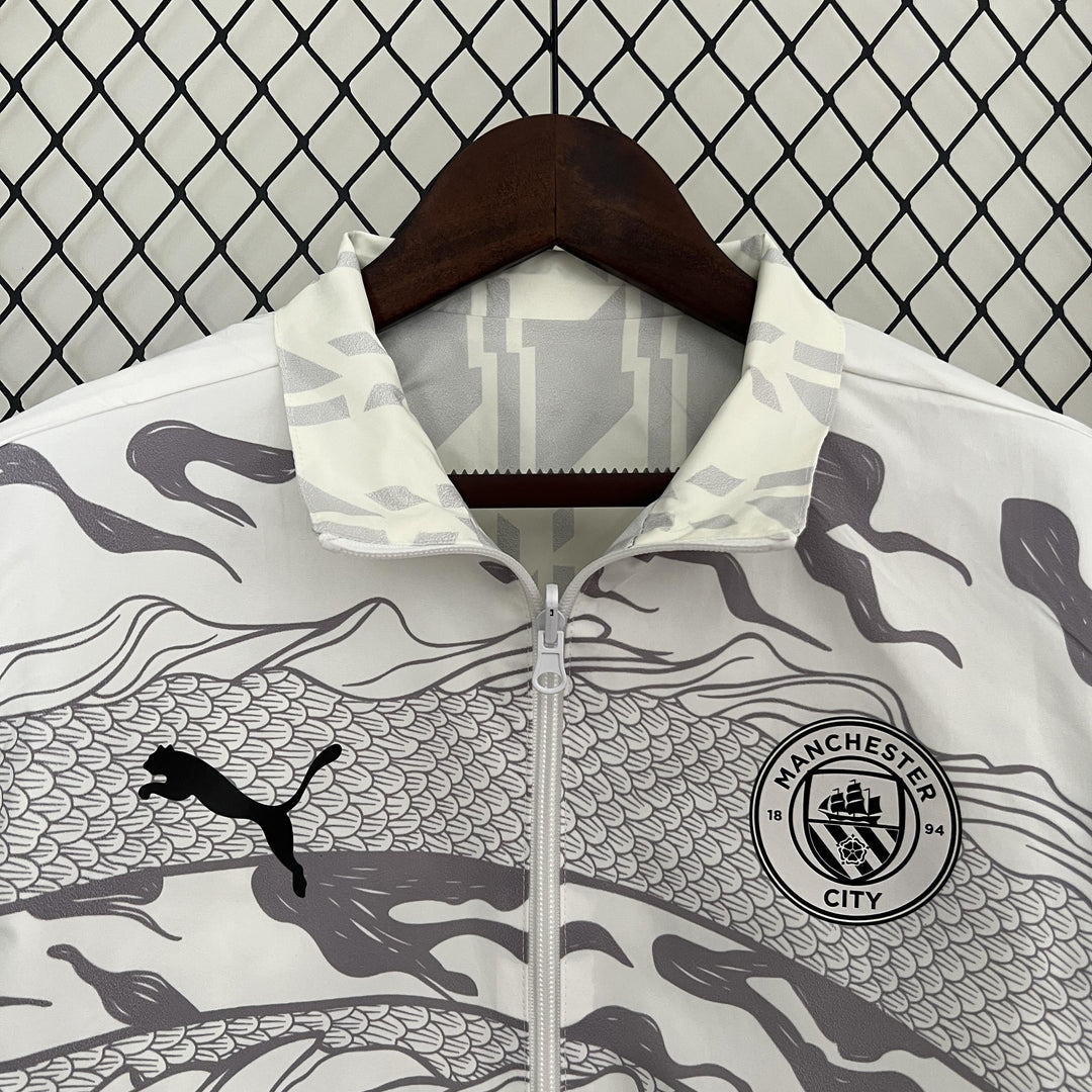 Manchester City Reversible Windbreaker Jacket - White