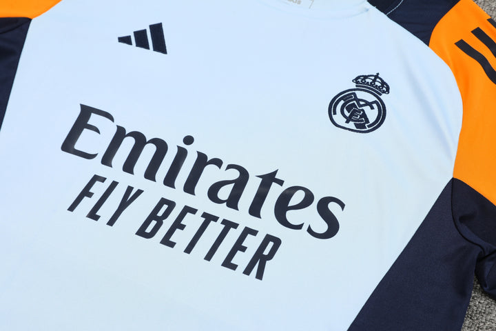 Real Madrid 2024/25 Training Shirt - Light Blue/Orange