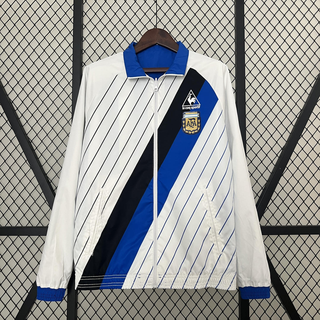 Argentina Reversible Windbreaker Jacket - Blue/White