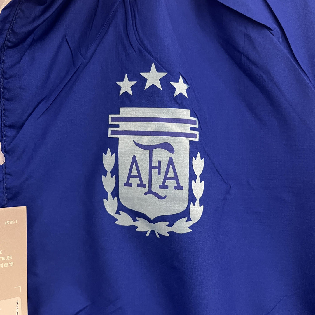 Argentina Reversible Windbreaker Jacket - Dark Blue/White