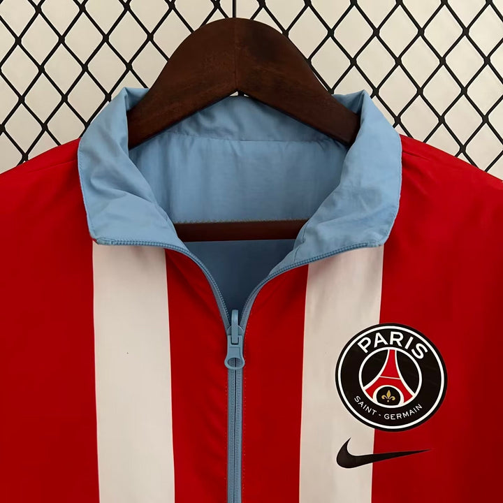 PSG Reversible Windbreaker Jacket - Red/Light Blue