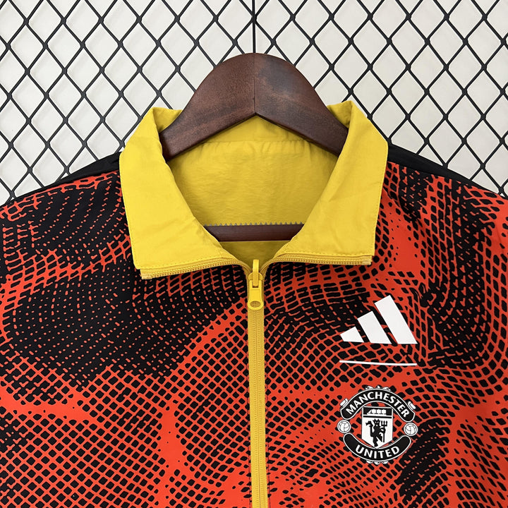 Manchester United Reversible Windbreaker Jacket - Orange/Yellow