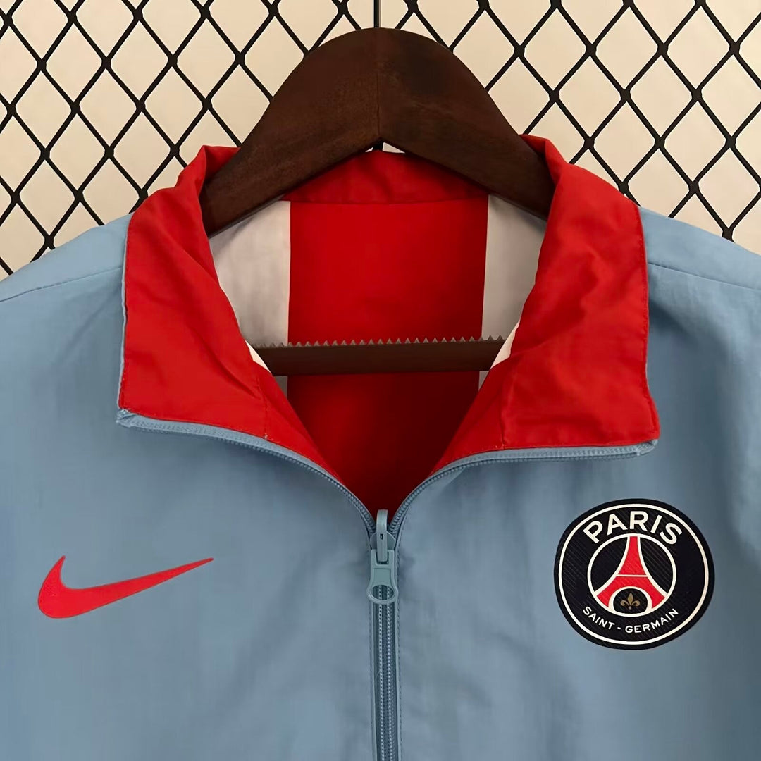 Manchester City Reversible Windbreaker Jacket - Red/Light Blue