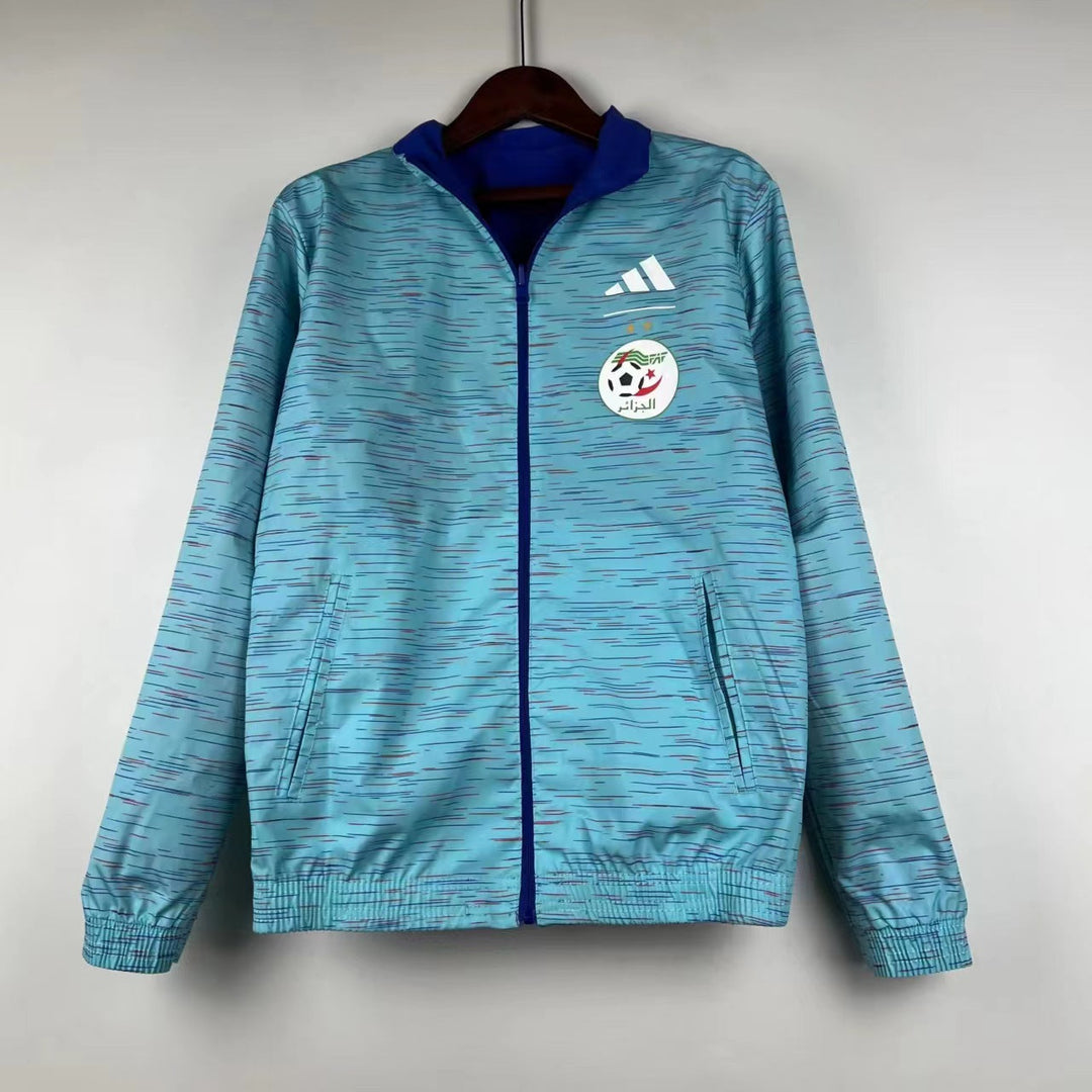 Algeria Reversible Windbreaker Jacket - Blue/Turquoise