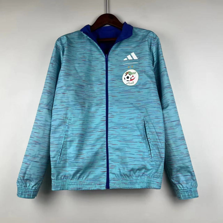 Algeria Reversible Windbreaker Jacket - Blue/Turquoise