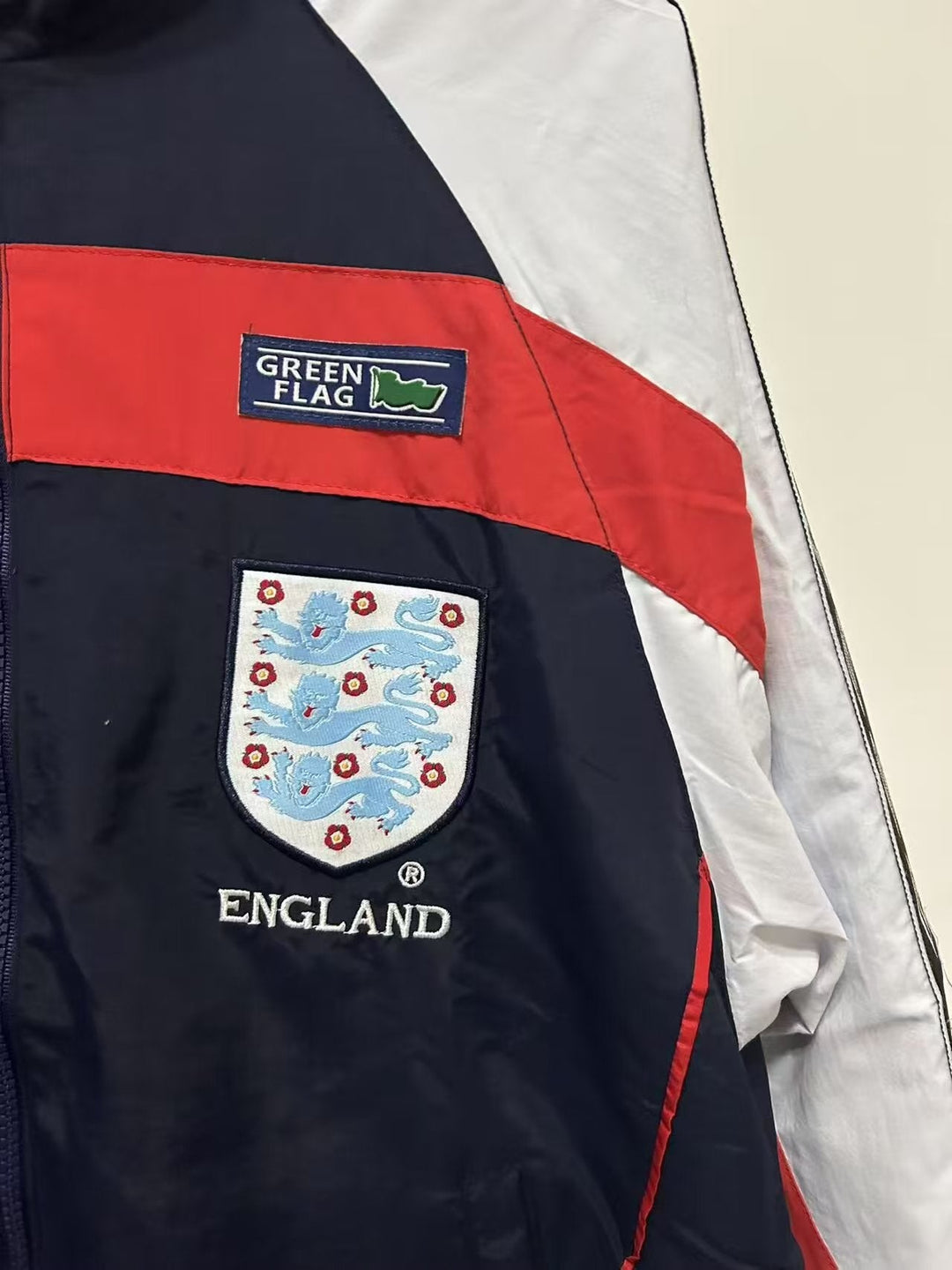 England Windbreaker Jacket - Navy Blue/White