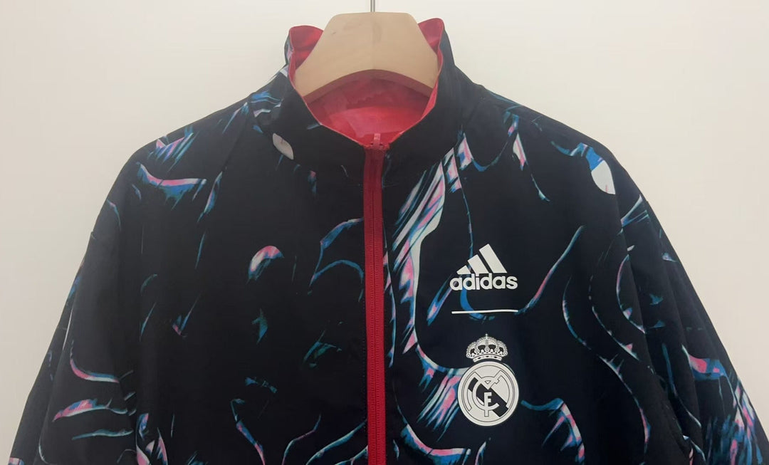 Real Madrid Reversible Windbreaker Jacket - Black/Red