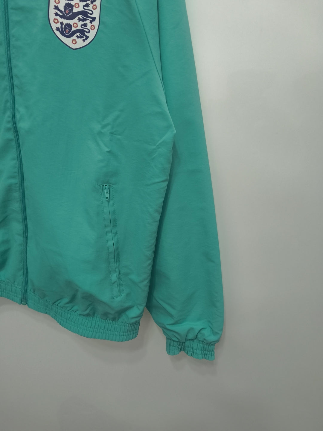 England 1992 Reversible Windbreaker Jacket - Cyan/Light Blue
