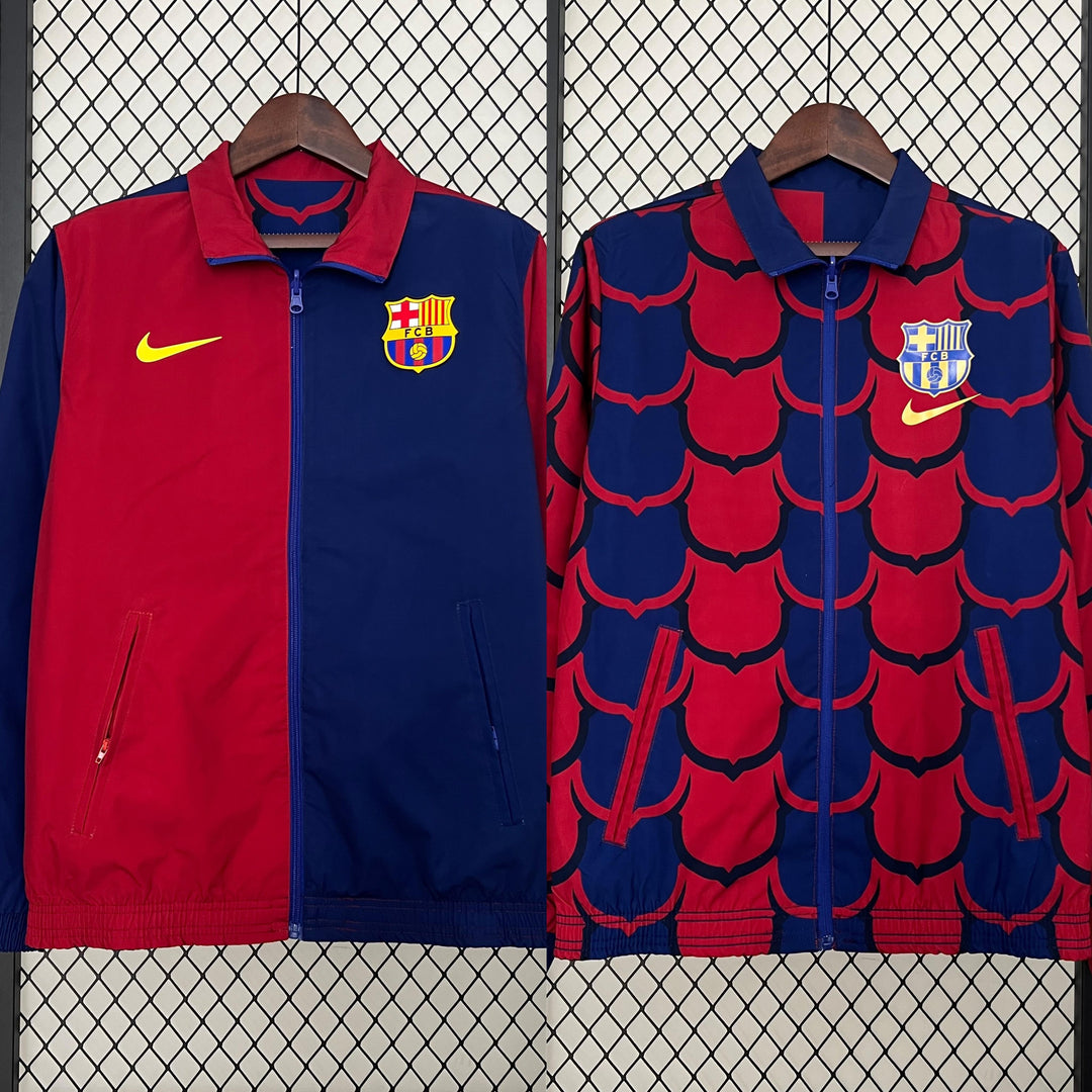 Barcelona Reversible Windbreaker Jacket - Red