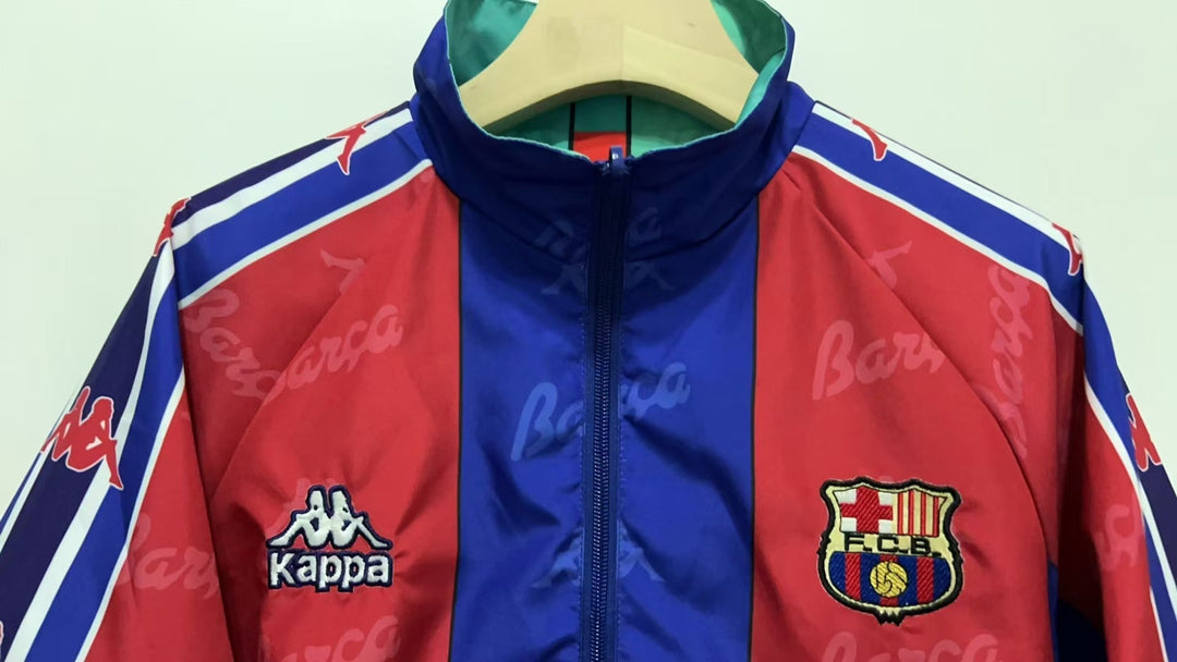 Barcelona Reversible Windbreaker Jacket 1996/97 - Turquoise/Red
