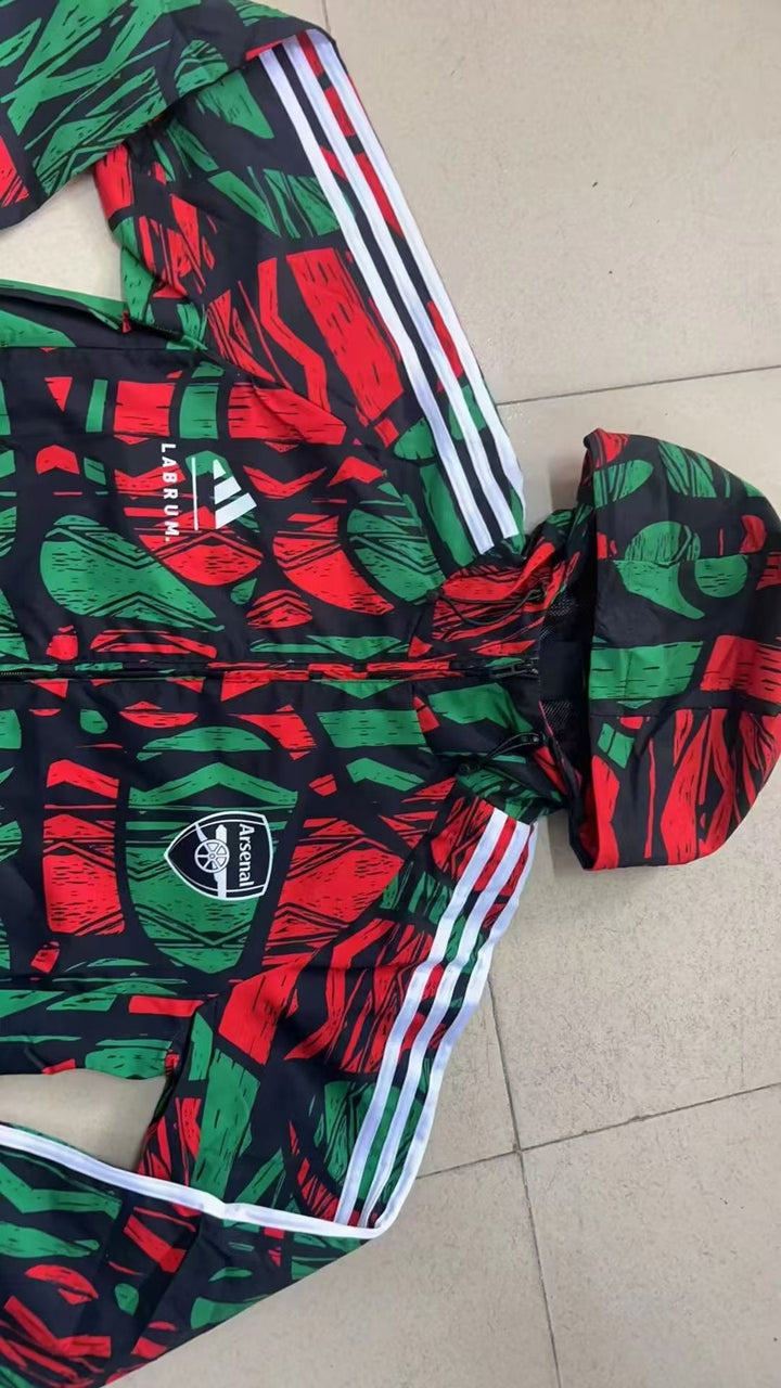 Arsenal 2024/25 Windbreaker Jacket - Red/Green