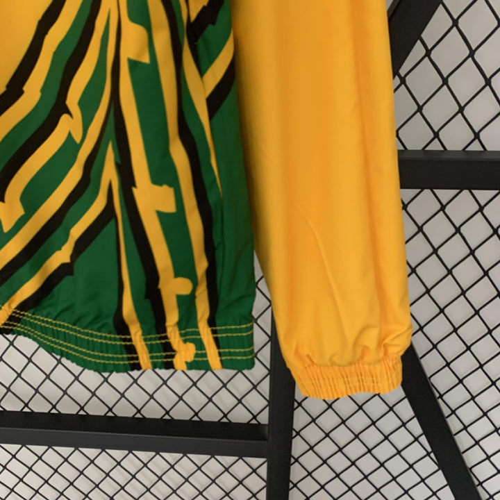 Jamaica Reversible Windbreaker Jacket - Green/Yellow