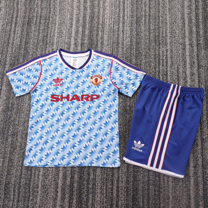 Manchester United 90/91 Children's Away Retro Set
