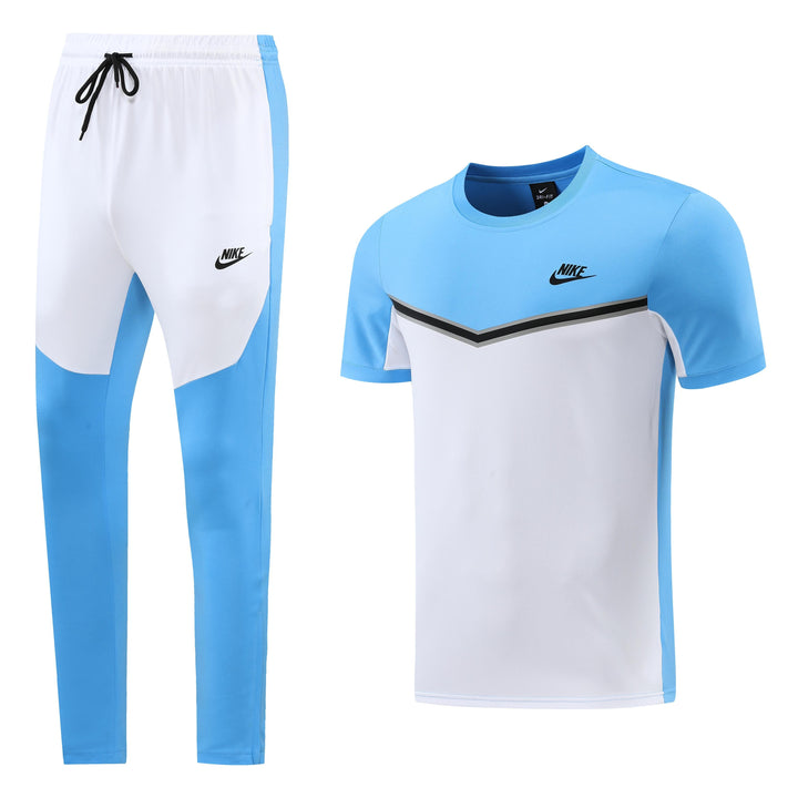 Nike Training Pants Kit - White/Light Blue