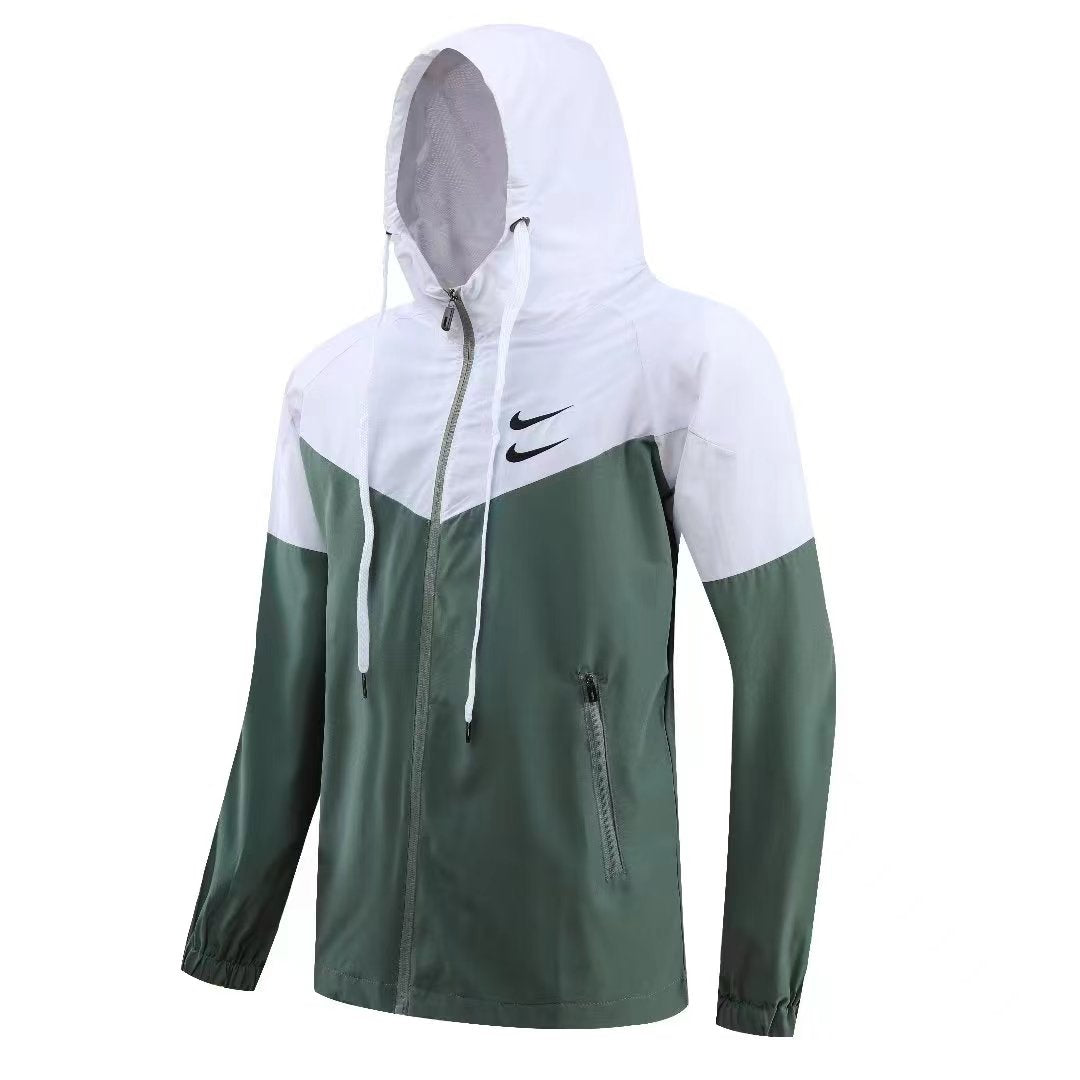 Nike Windbreaker Jacket - White/Dark Green