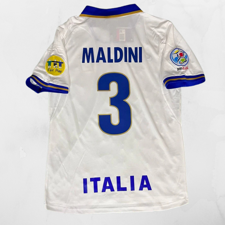 Italy 1996 Away Shirt - Paolo Maldini #3 (+Patches)