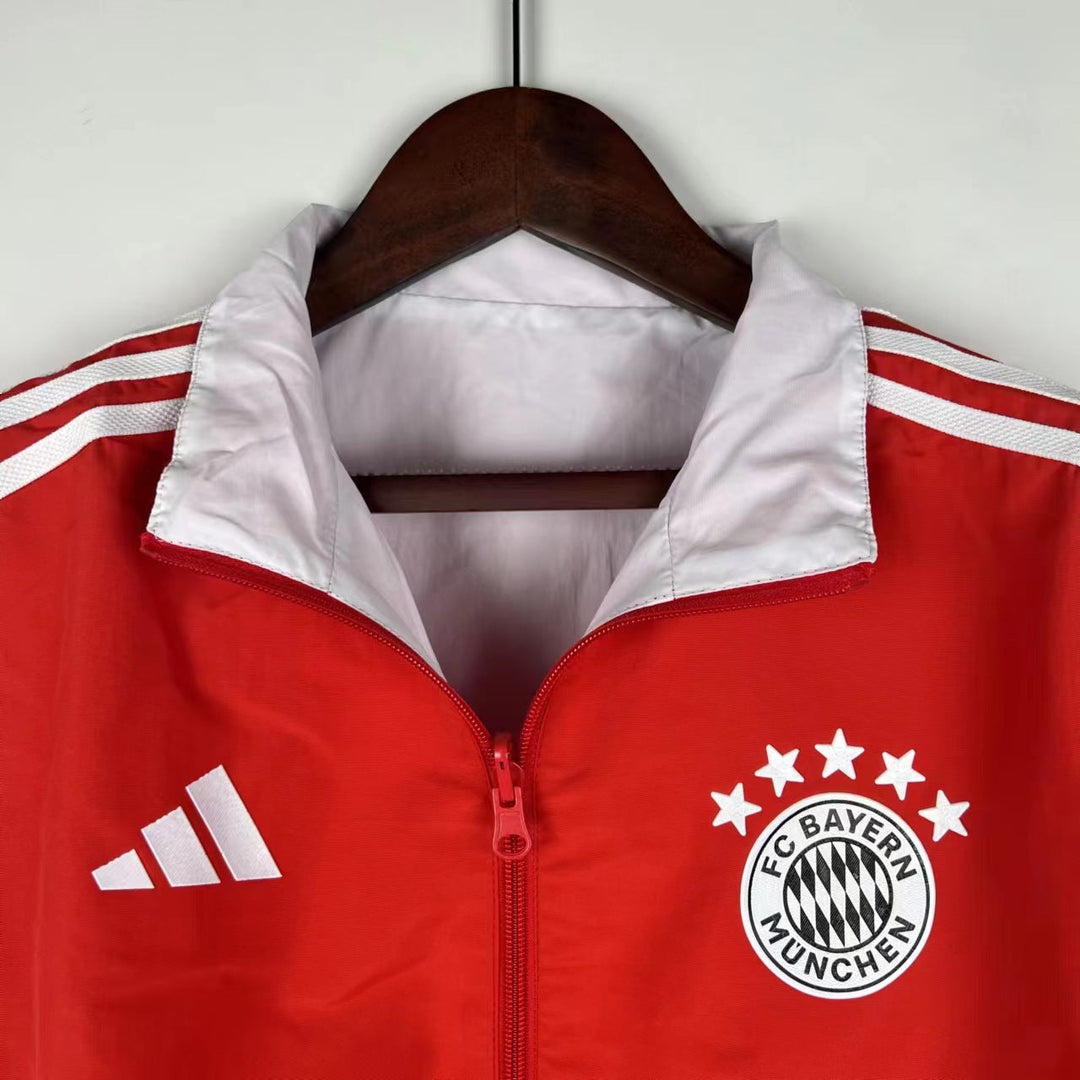 Bayern Munich Reversible Windbreaker Jacket - Red/White