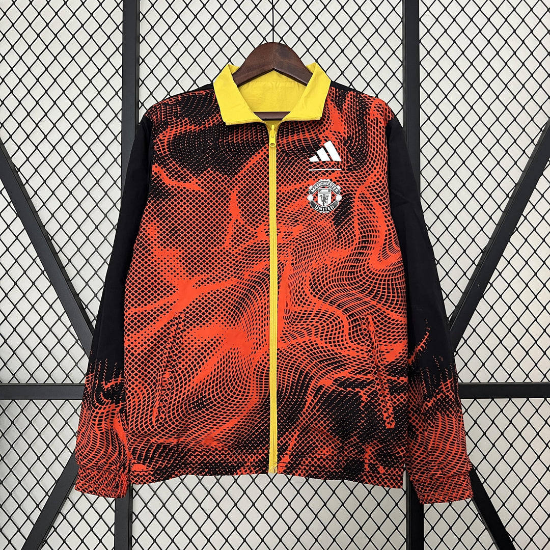 Manchester United Reversible Windbreaker Jacket - Orange/Yellow