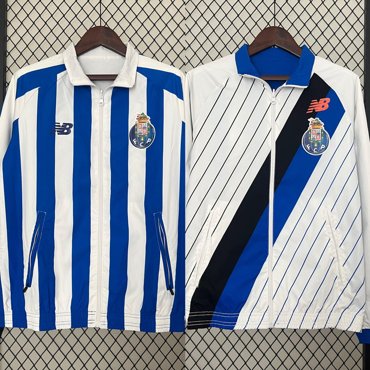 Porto Reversible Windbreaker Jacket - White/Blue