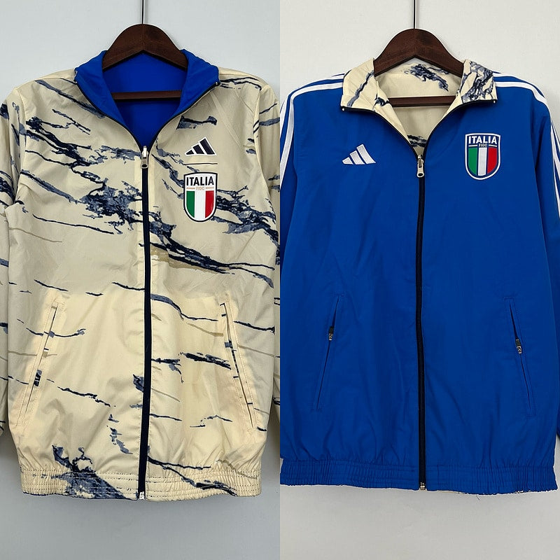 Italy 2023 Coat Reversible Blue and Beige