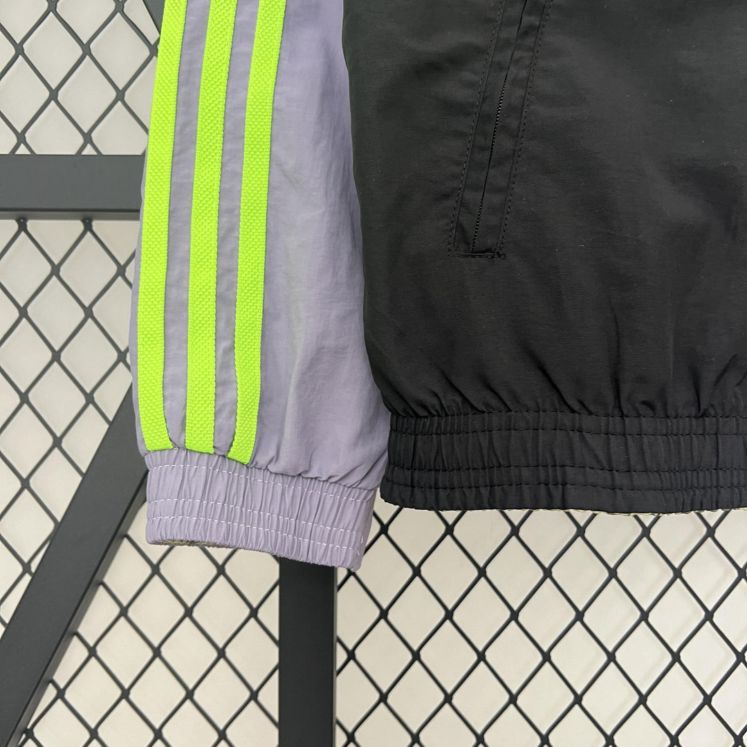 Bayern Munich Reversible Windbreaker Jacket - Black/Light Yellow