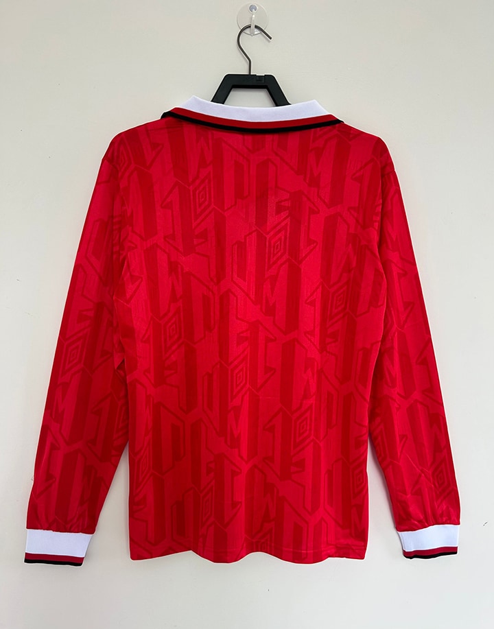 Manchester United 92/94 Home Retro Shirt - Long Sleeve