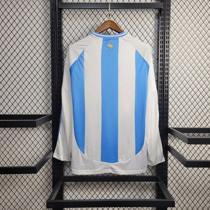 Argentina 2024/25 Home Shirt (+Patch) - Long Sleeve