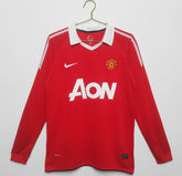 Manchester United 10/11 Home Retro Shirt - Long Sleeve