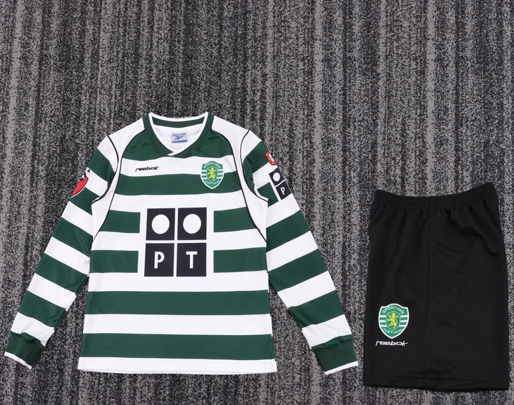 Sporting 02/03 Children's Home Retro Set - Long Sleeve