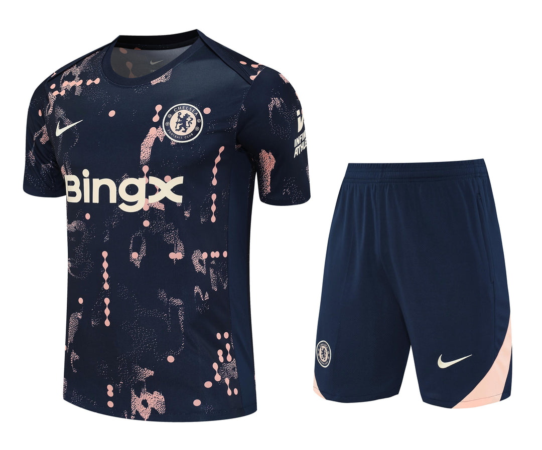 Chelsea 2025/26 Training Kit - Navy Blue/Salmon