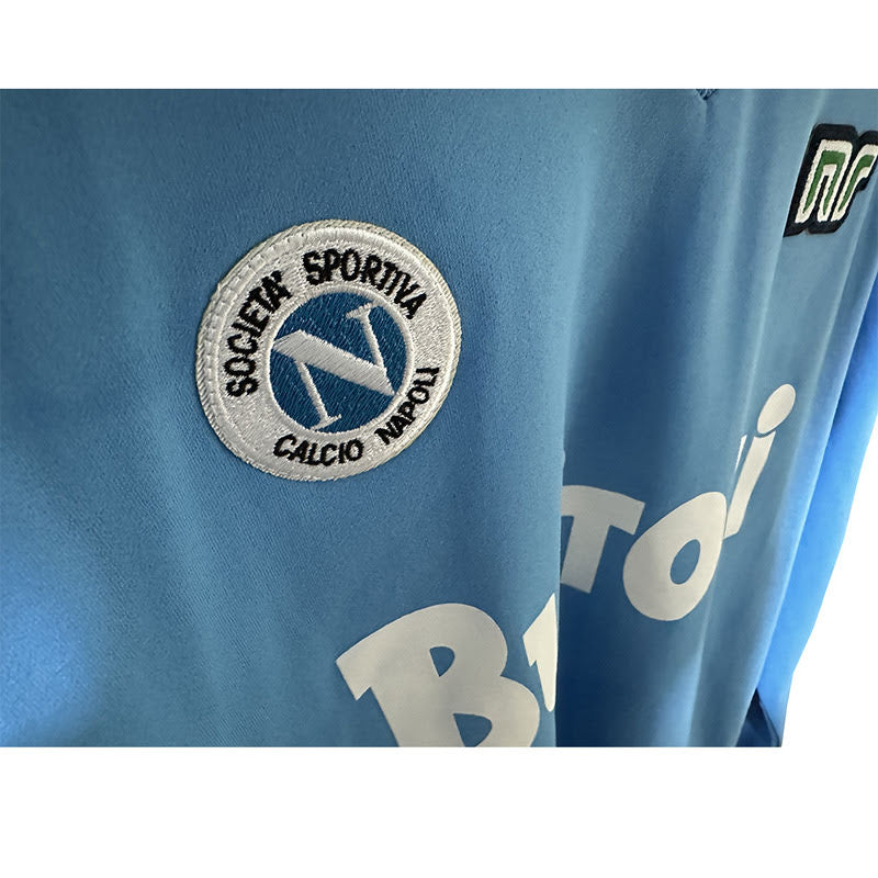 Napoli 1986/87 Home Retro Shirt - Long Sleeve