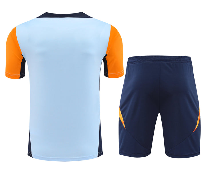 Real Madrid 2024/25 Training Kit - Light Blue/Orange