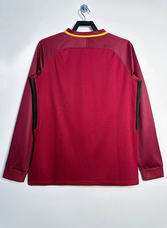 Roma 17/18 Away Retro Shirt - Long Sleeve