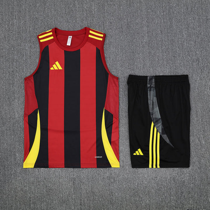 Adidas Training Tank Top Kit - Striped Black/Red