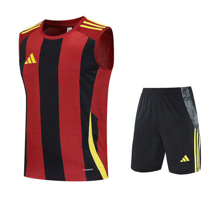 Adidas Training Tank Top Kit - Striped Black/Red