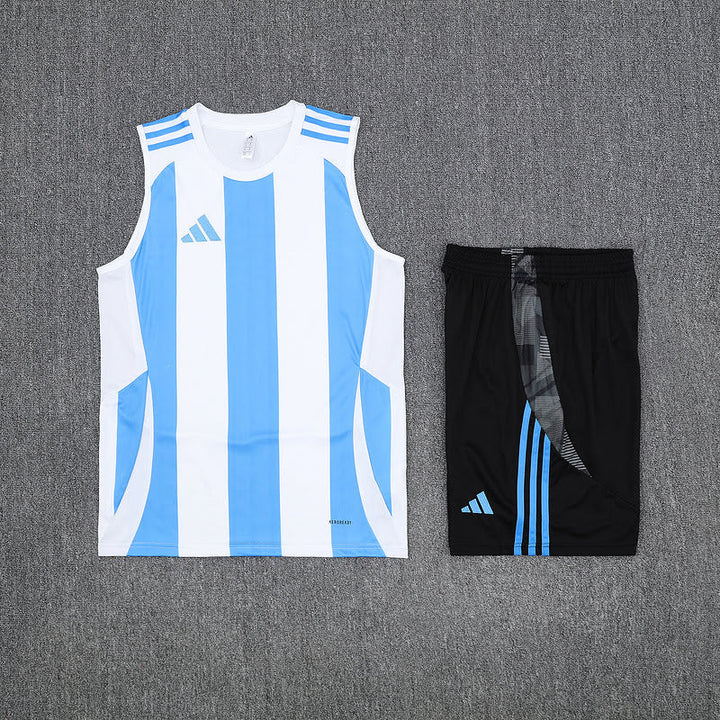 Adidas Training Tank Top Kit - Striped Blue/White